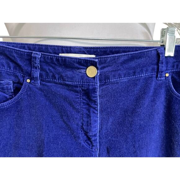 Chicos Corduroy Pants 1.5 Purple Fine Wale Stretch Mid Rise Straight 10 x 28 - Picture 3 of 5